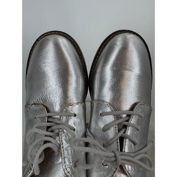 Sofft Salerno Silver Platform Loafer Lace Up Oxford NWOB 8 - Picture 10 of 12